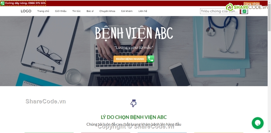 web phòng khám,website đăng ký khám bệnh,website bệnh viện